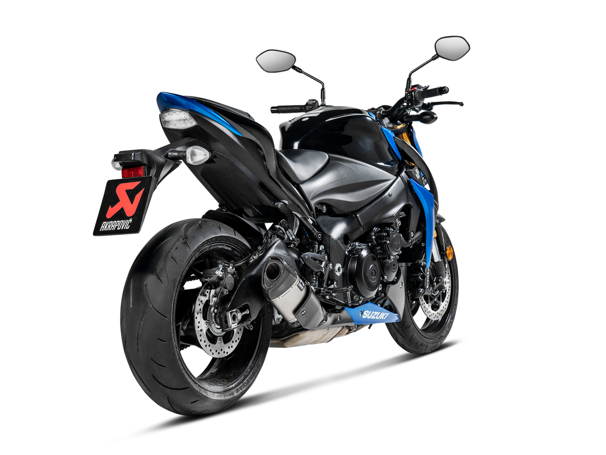 Akrapovic Slip-On Line Titanium Muffler System w/Carbon End Cap & Heat Shield for Suzuki Katana 19-20/GSX-S 1000/1000GT/950 15-20 Akrapovic
