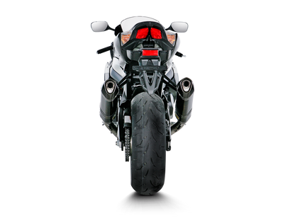 Akrapovic Twin Slip-On Line Carbon Muffler System w/Carbon End Cap for Suzuki GSX-R1000 09-11