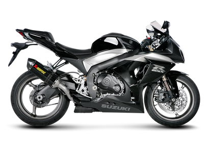 Akrapovic Twin Slip-On Line Carbon Muffler System w/Carbon End Cap for Suzuki GSX-R1000 09-11