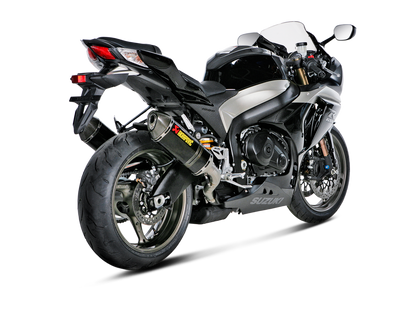 Akrapovic Twin Slip-On Line Carbon Muffler System w/Carbon End Cap for Suzuki GSX-R1000 09-11