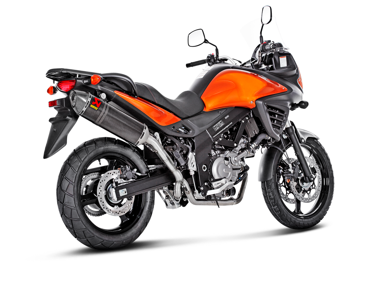 Akrapovic Slip-On Line Carbon Muffler System w/Carbon End Cap for Suzuki V-Strom 650 04-16 Akrapovic