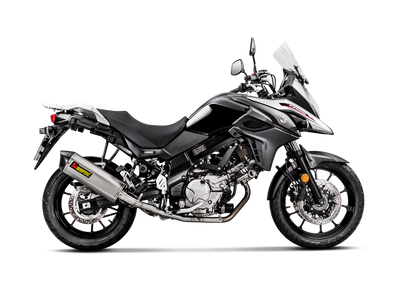 Akrapovic Racing Line Titanium Exhaust System w/Carbon End Cap for Suzuki V-Strom 650 17-Up