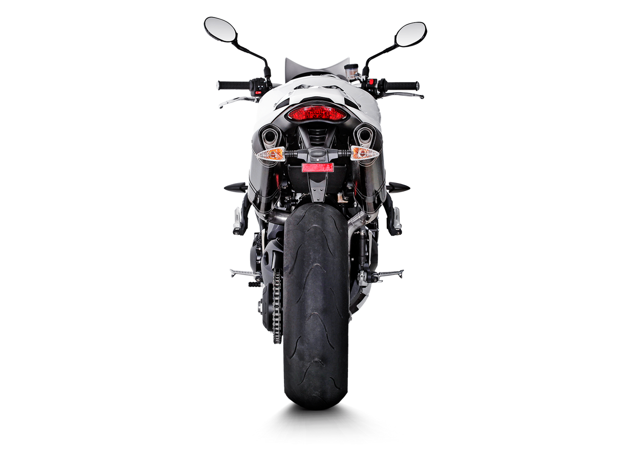 Akrapovic Slip-On Line Carbon Muffler System w/Carbon End Cap for Triumph Speed Triple 1050 11-15 Akrapovic