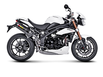 Akrapovic Slip-On Line Carbon Muffler System w/Carbon End Cap for Triumph Speed Triple 1050 11-15 Akrapovic