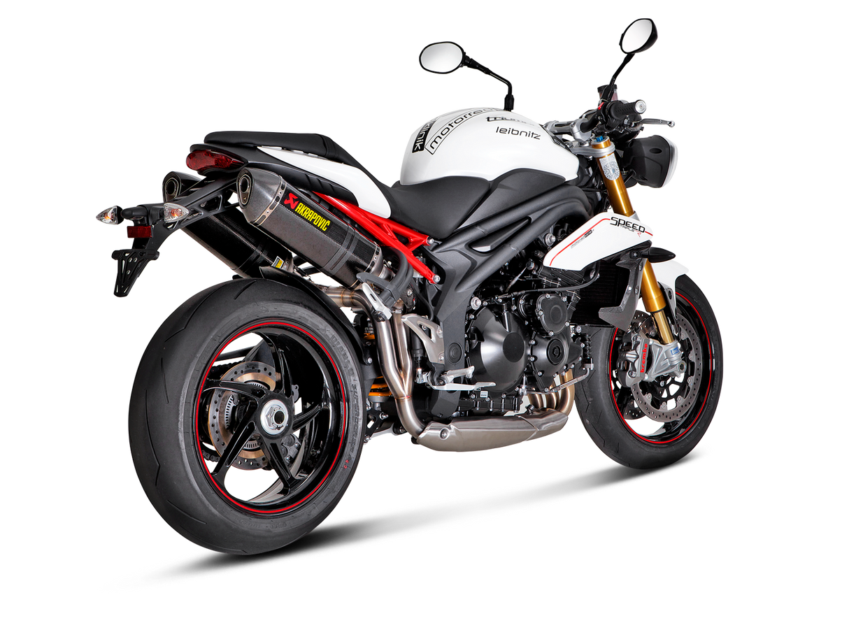 Akrapovic Slip-On Line Carbon Muffler System w/Carbon End Cap for Triumph Speed Triple 1050 11-15 Akrapovic