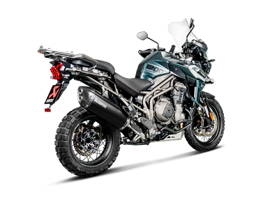 Akrapovic Slip-On Line Black Titanium Muffler System w/Carbon End Cap for Triumph Tiger 1200 GT/Rally 18-20
