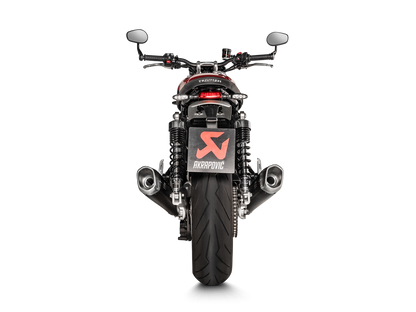 Akrapovic Slip-On Line Black Titanium Muffler System w/Titanium End Cap for Triumph Speed Twin 19-20