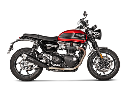 Akrapovic Slip-On Line Black Titanium Muffler System w/Titanium End Cap for Triumph Speed Twin 19-20