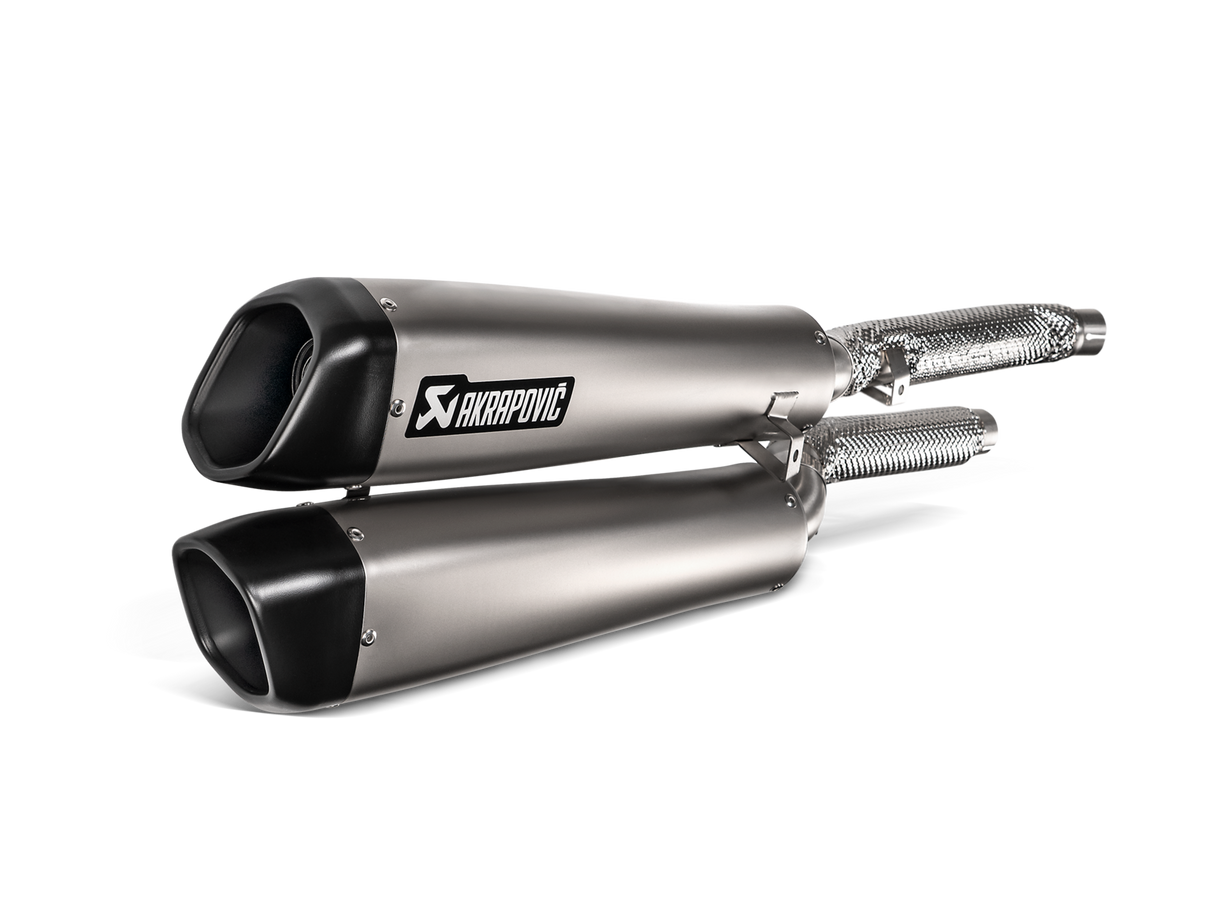 Akrapovic Slip-On Line Titanium Muffler System w/Black Titanium End Cap for Triumph Scrambler 1200 19-20 Akrapovic