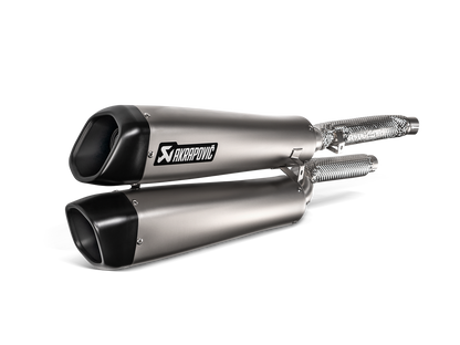 Akrapovic Slip-On Line Titanium Muffler System w/Black Titanium End Cap for Triumph Scrambler 1200 19-20 Akrapovic