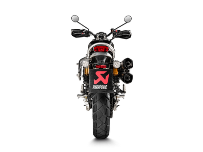 Akrapovic Slip-On Line Titanium Muffler System w/Black Titanium End Cap for Triumph Scrambler 1200 19-20 Akrapovic