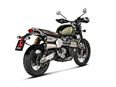 Akrapovic Slip-On Line Titanium Muffler System w/Black Titanium End Cap for Triumph Scrambler 1200 19-20 Akrapovic