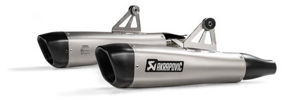 Akrapovic Slip-On Line Titanium Muffler System w/Black Titanium End Cap for Triumph Bonneville T100 17-20/T120 16-20 Akrapovic