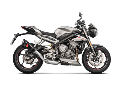 Akrapovic Slip-On Line Carbon Muffler System w/Carbon End Cap for Triumph Street Triple 765 S/R/RS 17-19 Akrapovic