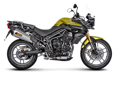 Akrapovic Slip-On Line Titanium Muffler System w/Carbon End Cap for Triumph Tiger 800 XC/XR/XRx/XCx/XRT/XCA 11-16