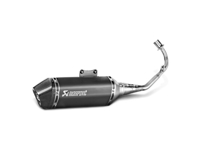 Akrapovic Racing Line Black Stainless Steel Exhaust System w/Carbon End Cap for Vespa Primavera 125ie 3V 14-20
