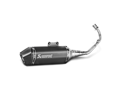 Akrapovic Racing Line Black Stainless Steel Exhaust System w/Carbon End Cap for Vespa Primavera 125ie 3V 14-20