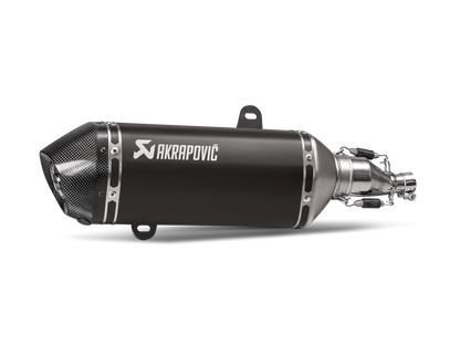 Akrapovic Slip-On Line Black Stainless Steel Muffler System w/Carbon End Cap for Vespa GTS 125/Super/Sport/Tech 17-20