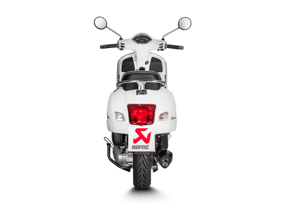 Akrapovic Slip-On Line Black Stainless Steel Muffler System w/Carbon End Cap for Vespa GTS 125/Super/Sport/Tech 17-20