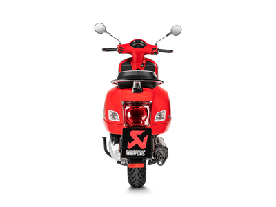 Akrapovic Slip-On Line Stainless Steel Muffler System w/Carbon End Cap for Vespa GTS 125/Super/Sport/Tech 09-16