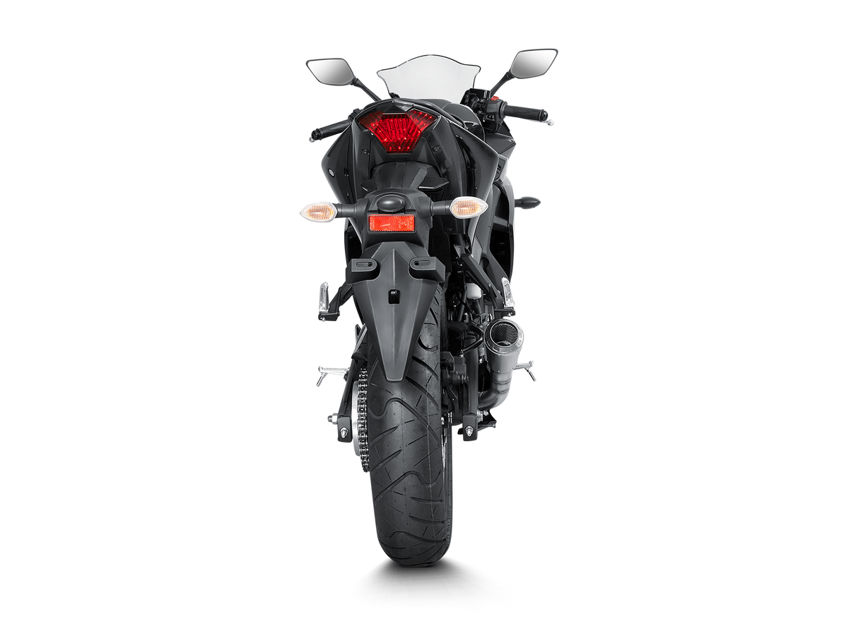 Akrapovic Slip-On Line Stainless Steel Muffler System w/Titanium End Cap for Yamaha YZF-R25 14-21/YZF-R3 15-21/MT-03 16-21 Akrapovic