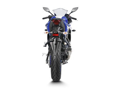 Akrapovic Slip-On Line Stainless Steel Muffler System w/Titanium End Cap for Yamaha YZF-R25 14-21/YZF-R3 15-21/MT-03 16-21 Akrapovic