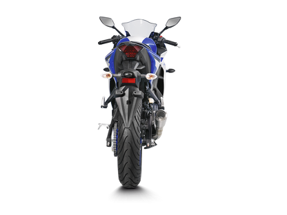 Akrapovic Slip-On Line Stainless Steel Muffler System w/Titanium End Cap for Yamaha YZF-R25 14-21/YZF-R3 15-21/MT-03 16-21 Akrapovic