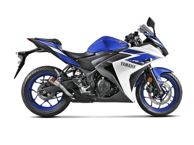 Akrapovic Slip-On Line Stainless Steel Muffler System w/Titanium End Cap for Yamaha YZF-R25 14-21/YZF-R3 15-21/MT-03 16-21 Akrapovic