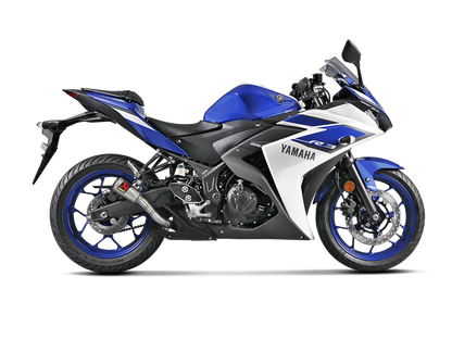 Akrapovic Slip-On Line Stainless Steel Muffler System w/Titanium End Cap for Yamaha YZF-R25 14-21/YZF-R3 15-21/MT-03 16-21 Akrapovic