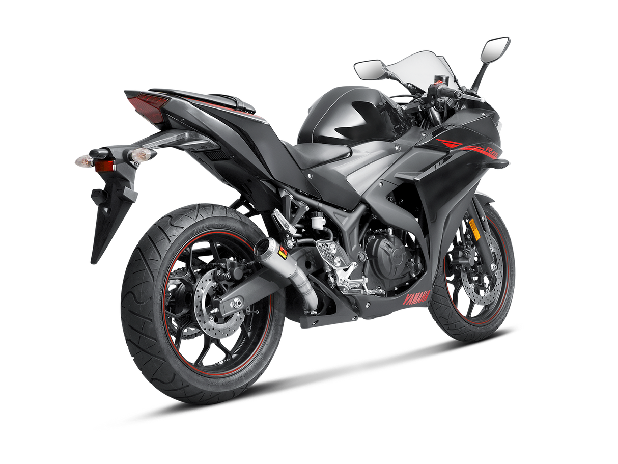 Akrapovic Slip-On Line Stainless Steel Muffler System w/Titanium End Cap for Yamaha YZF-R25 14-21/YZF-R3 15-21/MT-03 16-21 Akrapovic