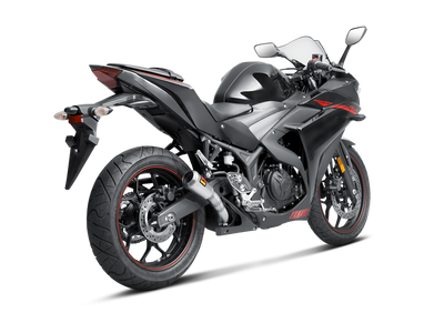 Akrapovic Slip-On Line Stainless Steel Muffler System w/Titanium End Cap for Yamaha YZF-R25 14-21/YZF-R3 15-21/MT-03 16-21 Akrapovic
