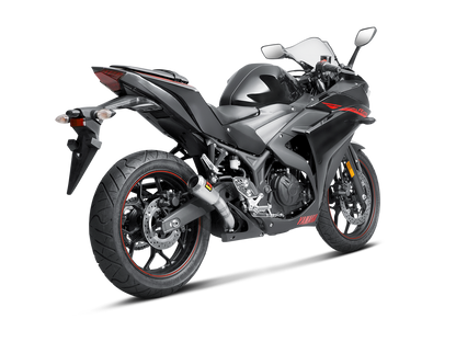 Akrapovic Slip-On Line Stainless Steel Muffler System w/Titanium End Cap for Yamaha YZF-R25 14-21/YZF-R3 15-21/MT-03 16-21 Akrapovic