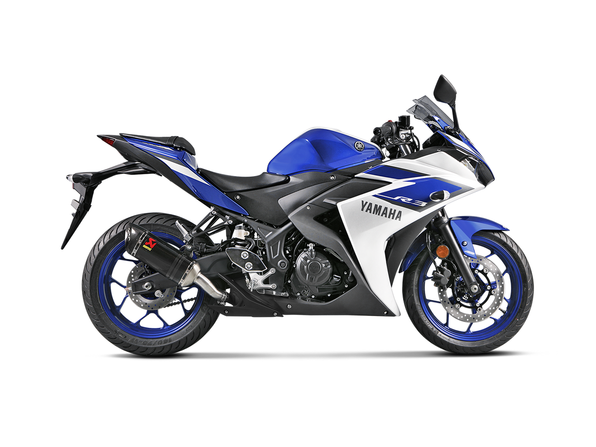 Akrapovic Slip-On Line Carbon Muffler System w/Carbon End Cap for Yamaha YZF-R25 14-16/YZF-R3 14-16 Akrapovic