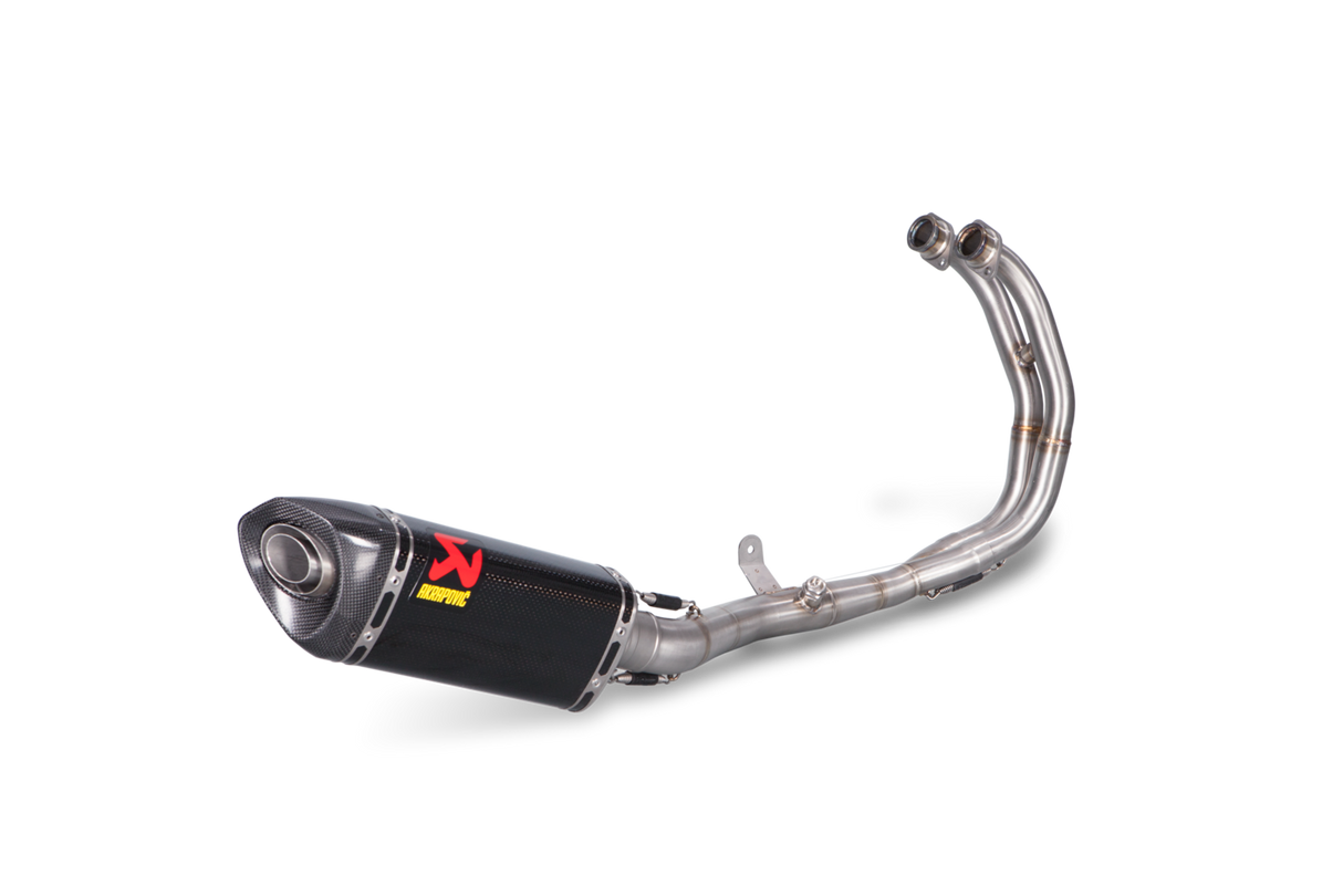 Akrapovic Racing Line Carbon Exhaust System w/Carbon End Cap for Yamaha YZF-R25 22-Up/YZF-R3 18-Up/MT-03 19-Up Akrapovic