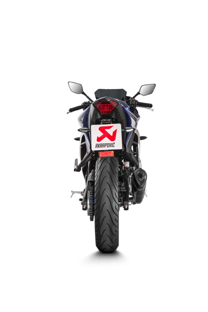 Akrapovic Racing Line Carbon Exhaust System w/Carbon End Cap for Yamaha YZF-R25 22-Up/YZF-R3 18-Up/MT-03 19-Up Akrapovic
