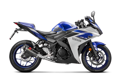 Akrapovic Racing Line Carbon Exhaust System w/Carbon End Cap for Yamaha YZF-R25 22-Up/YZF-R3 18-Up/MT-03 19-Up Akrapovic
