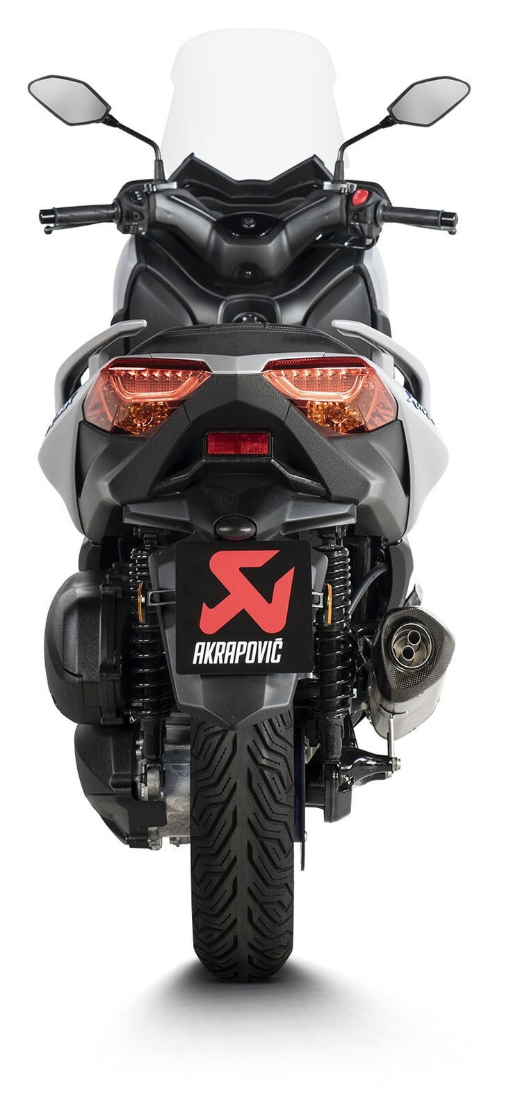 Akrapovic Slip-On Line Stainless Steel Muffler System w/Carbon End Cap for Yamaha Tricity 300 20-Up/X-Max 300 21-Up Akrapovic