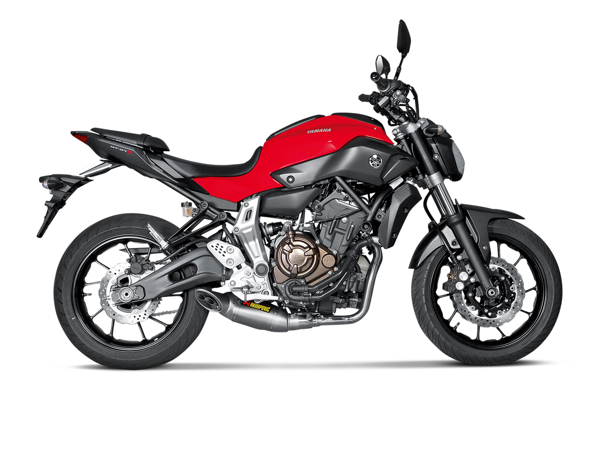 Akrapovic Racing Line Titanium Exhaust System w/Titanium End Cap for Yamaha MT-07/FZ-07 14-16 Akrapovic