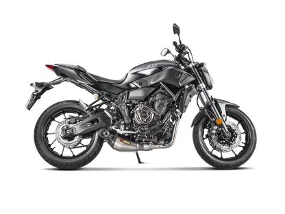 Akrapovic Racing Line Titanium Exhaust System w/Carbon End Cap for Yamaha MT-07/FZ-07 14-20/Tracer 700/GT 16-19/XSR 700/XTribute 16-20