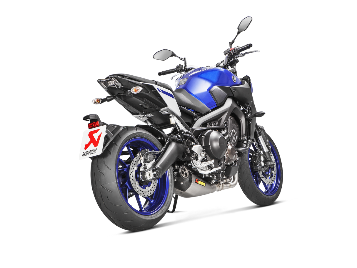 Akrapovic Racing Line Titanium Exhaust System w/Carbon End Cap for Yamaha MT-09/FZ-09 17-20/Tracer 900/900 GT/FJ-09 17-20/XSR 900/GP 16-21 Akrapovic