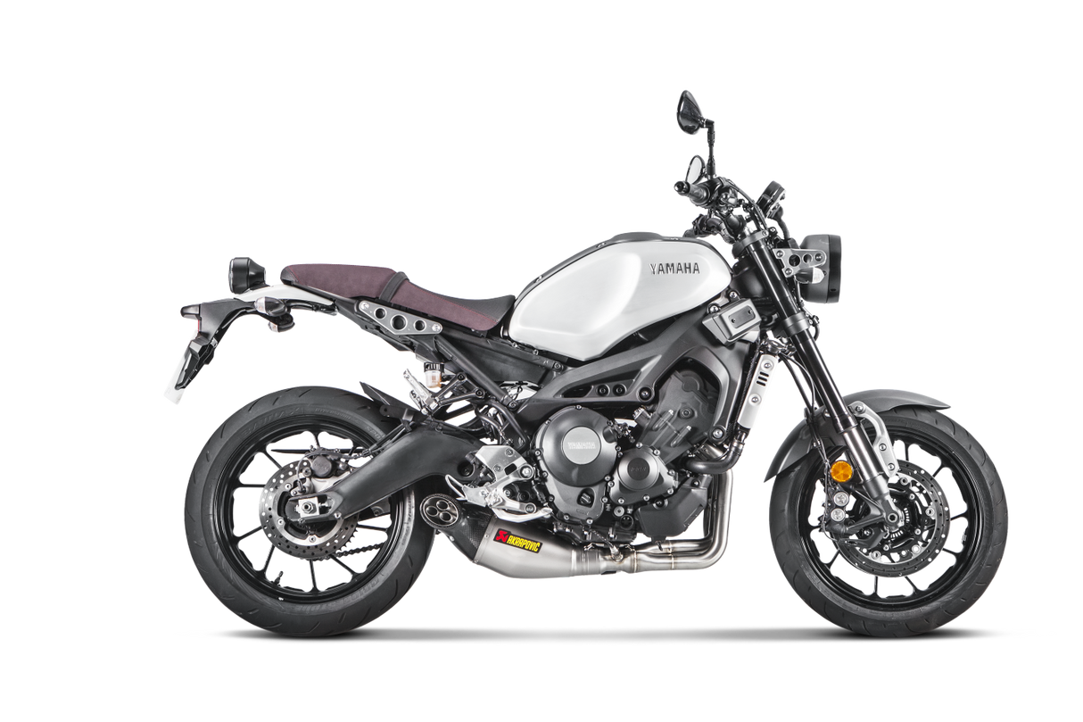 Akrapovic Racing Line Titanium Exhaust System w/Carbon End Cap for Yamaha MT-09/FZ-09 17-20/Tracer 900/900 GT/FJ-09 17-20/XSR 900/GP 16-21 Akrapovic