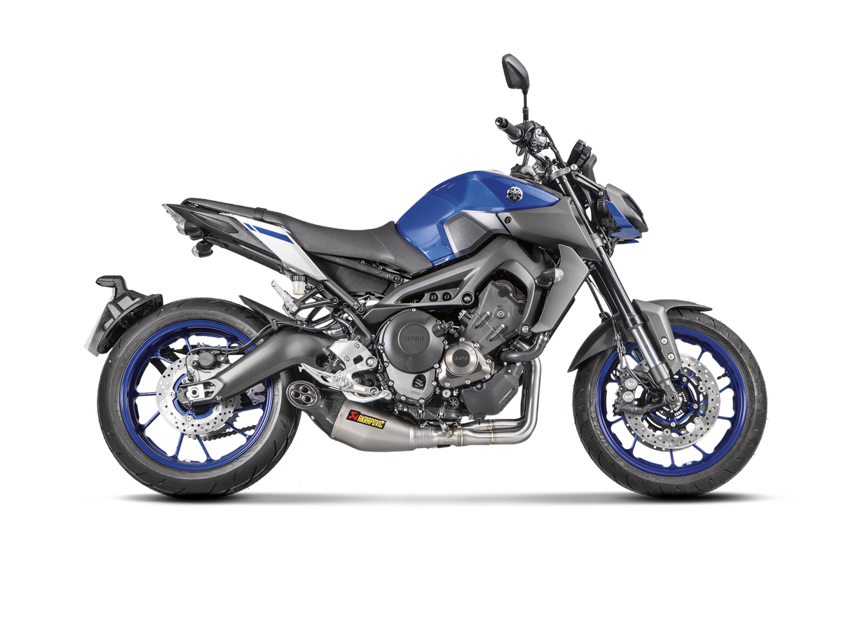 Akrapovic Racing Line Titanium Exhaust System w/Carbon End Cap for Yamaha MT-09/FZ-09 17-20/Tracer 900/900 GT/FJ-09 17-20/XSR 900/GP 16-21 Akrapovic