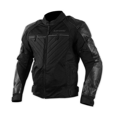 Shark Tract Jacket Black, Front | Shark Leathers