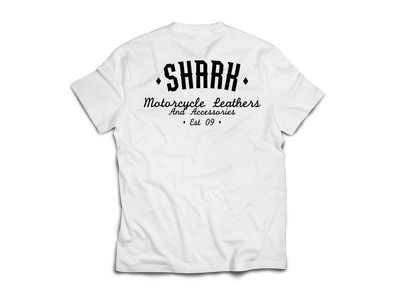 Shark Gamble White Tee Shark Leathers