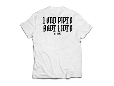Shark Leathers - Shark Loud Pipes Tee White - Shark Leathers