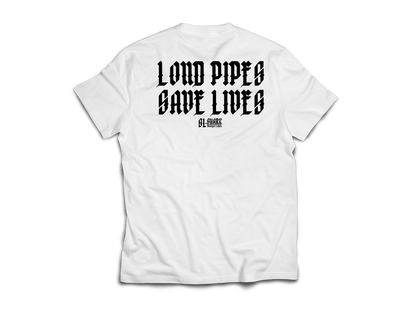 Shark Loud Pipes Tee White