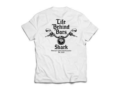 Shark Leathers - Shark Behind Bars Tee White - Shark Leathers