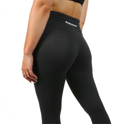 Shark Womens Activewear Leggings Black, Front | Shark Leathers