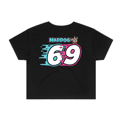 Archie "Maddog" Crop Top Black Shark Leathers