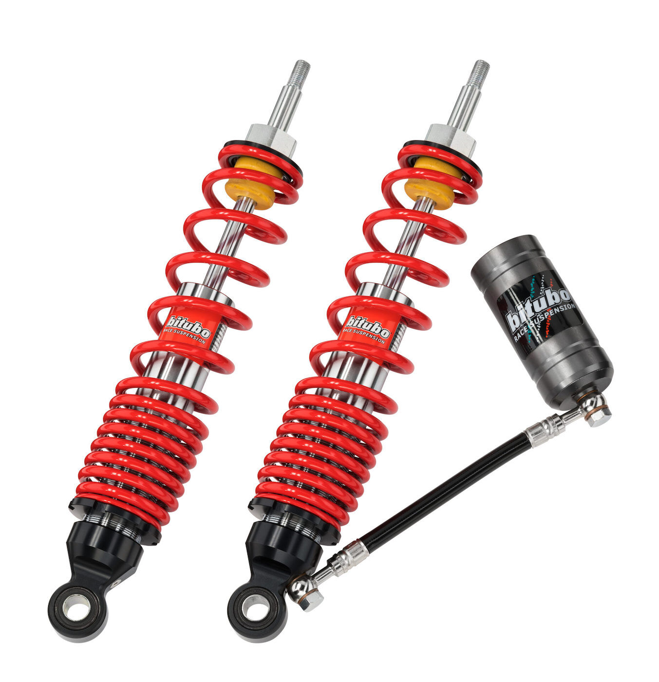 Bitubo WMI01V1 - Rear Twin Shocks - Red Spring [Adjustable: Preload]